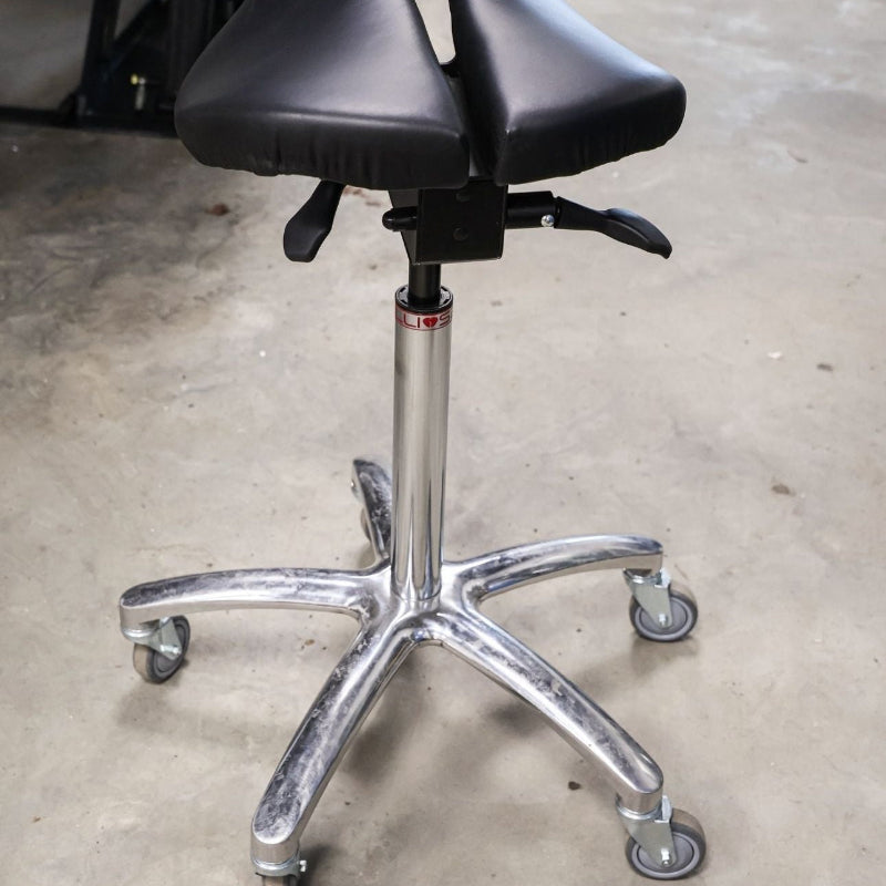 Salli Strong saddle chair mechanic's shop collaboration ergonomic mechanical tools