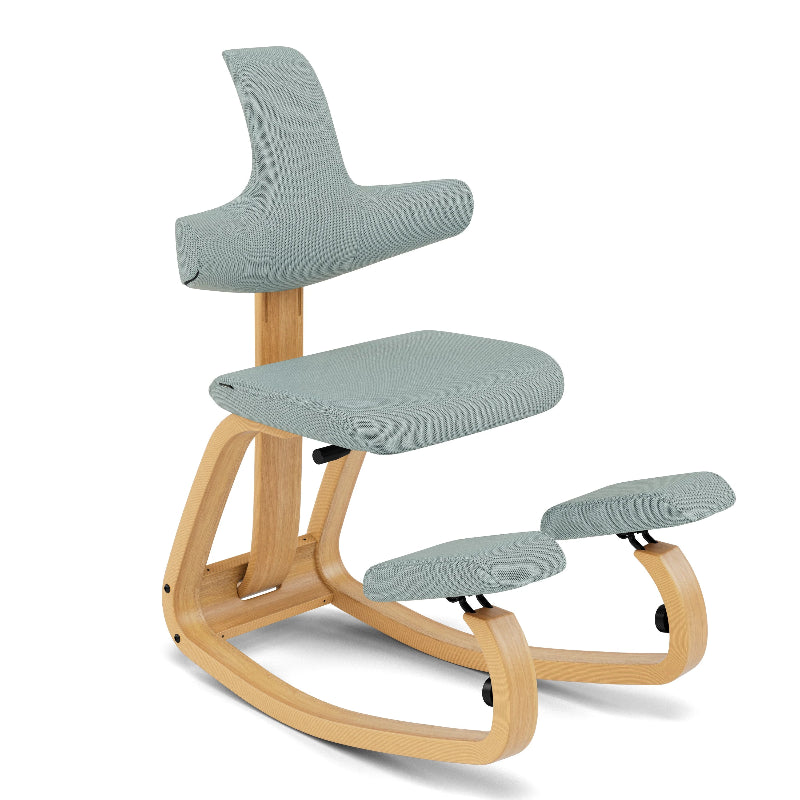 Varier New product 2026 THATSIT+BACK Light GREEN TONAL Ash brown Lacquered Ash Wood